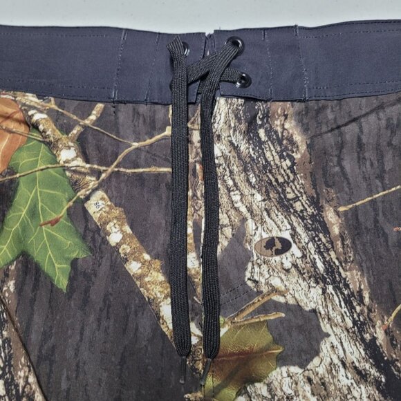 Camouflage Swim Trunks Shorts Mens XXL Black Pocket No Liner Drawstring Waist - Picture 2 of 6